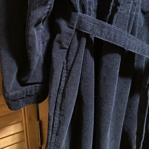 Main-street Blues Navy Blue Corduroy Dress with Tucks on the Front - Picture 9 of 14